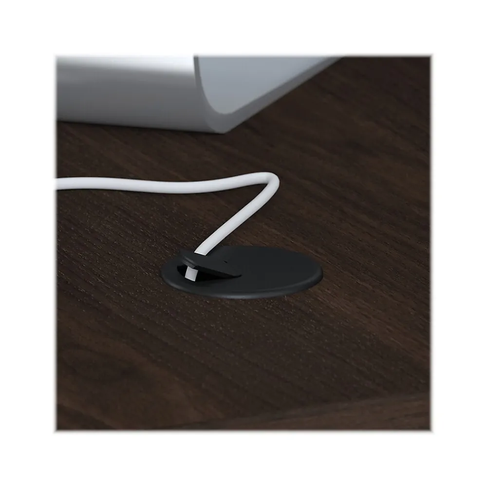 L-Desks*Bush Business Furniture Studio C 72"W L Shaped Desk with Hutch, Mobile File Cabinet and Return, (STC006BWSU) Black Walnut