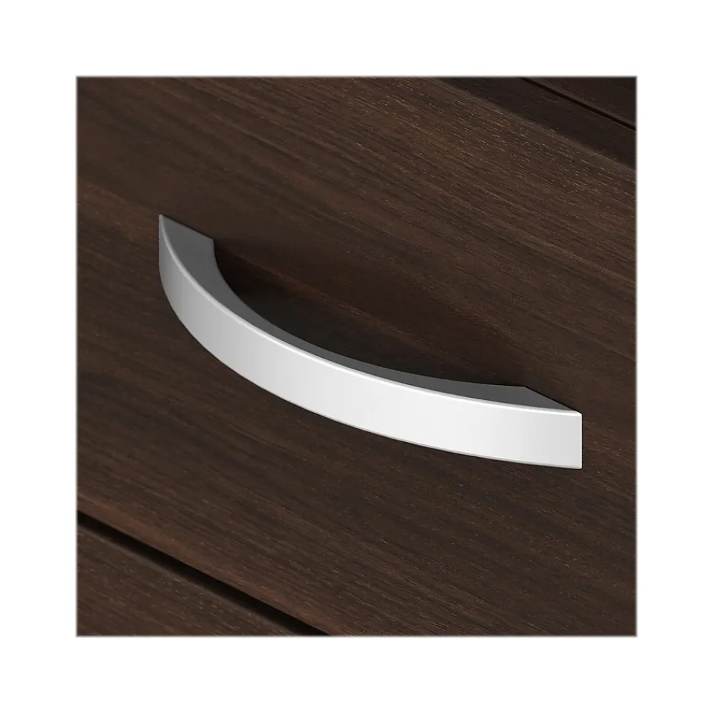 L-Desks*Bush Business Furniture Studio C 72"W L Shaped Desk with Mobile File Cabinet and Return, (STC007BWSU) Black Walnut