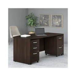 File Cabinets*Bush Business Furniture Studio C 2-Drawer Mobile Vertical File Cabinet, Letter/Legal Size, Lockable, (SCF116BWSU) Black Walnut