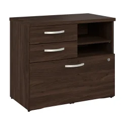 Storage Cabinets*Bush Business Furniture Studio C Office Storage Cabinet with Drawers and Shelves, (SCF130BWSU) Black Walnut