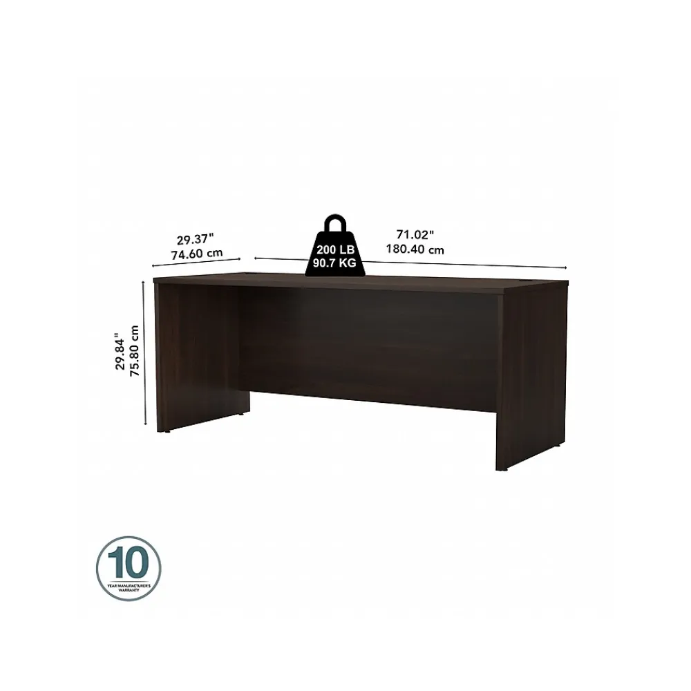 Computer Desks*Bush Business Furniture Studio C 72"W Office Desk, (SCD272BW) Black Walnut