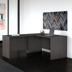 Office Desks*Bush Business Furniture Studio C 60"W L Shaped Desk with Return, (STC050SG) Storm Gray