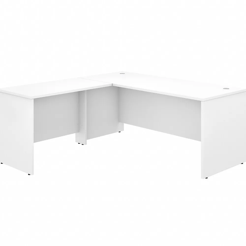 Office Desks*Bush Business Furniture Studio C 72"W L Shaped Desk with Return, (STC049WH) White