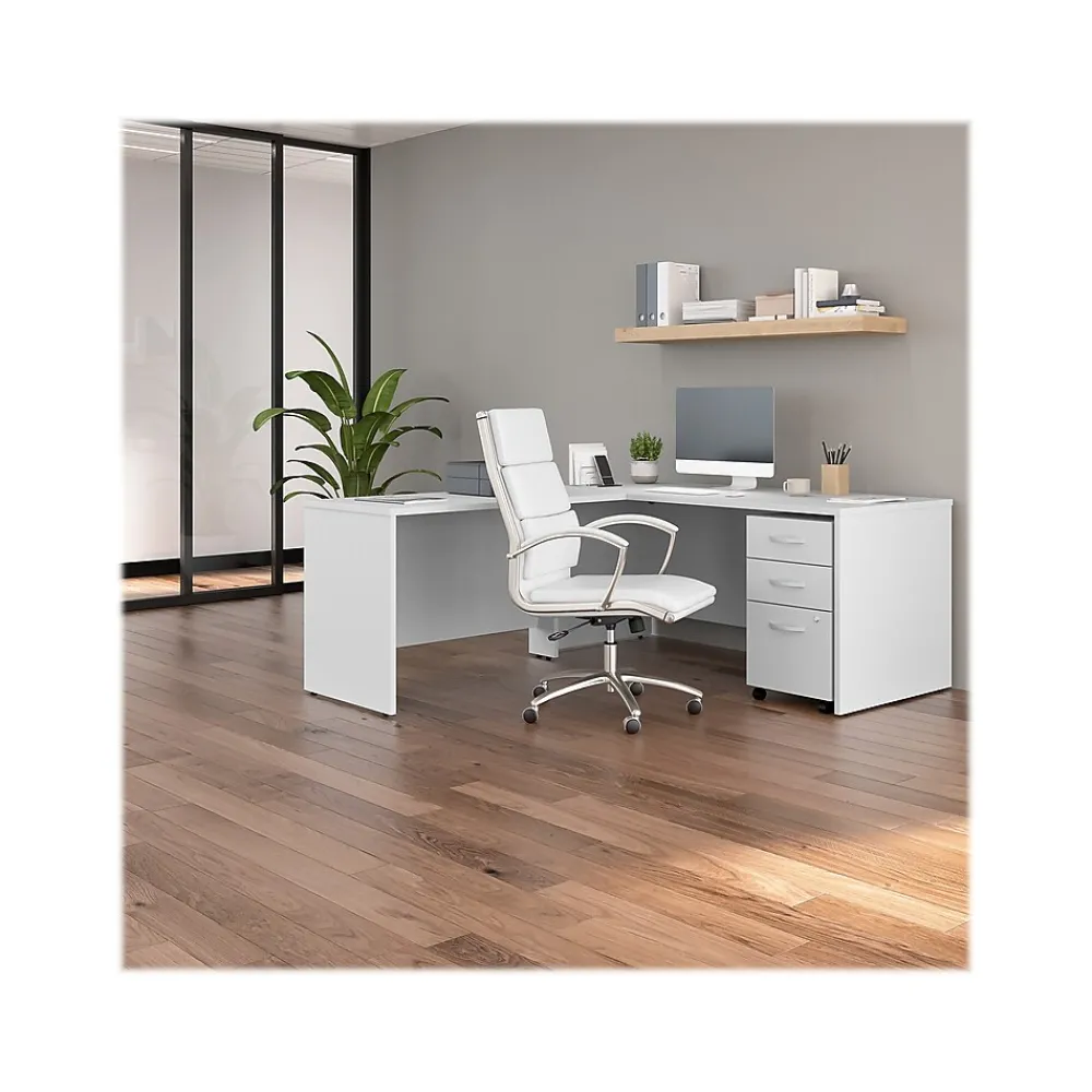 Computer Desks*Bush Business Furniture Studio C 66"W Office Desk, White (SCD166WH)