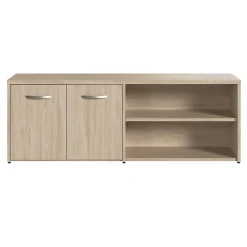 Storage Cabinets*Bush Furniture Bush Business Furniture Studio C Low Storage Cabinet with Doors and Shelves, Natural Elm (SCS160NE)