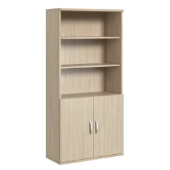 Bookcases*Bush Furniture Bush Business Furniture Studio C Tall 5 Shelf Bookcase with Doors, Natural Elm (STC015NE)