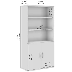 Bookcases*Bush Furniture Bush Business Furniture Studio C Tall 5 Shelf Bookcase with Doors, Natural Elm (STC015NE)