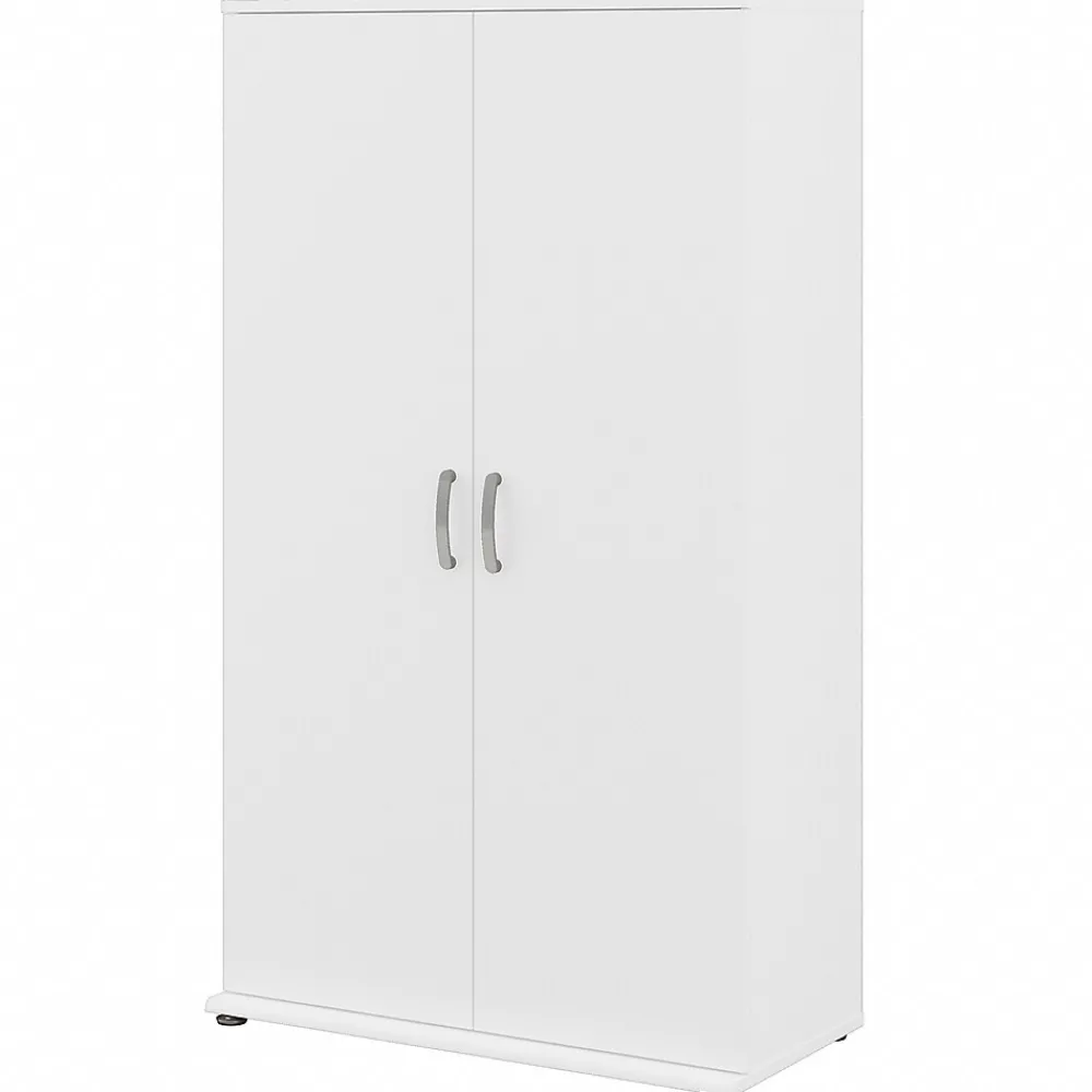 Storage Cabinets*Bush Business Furniture Universal 62" Tall Storage Cabinet with Doors and 5 Shelves, White (UNS136WHK)