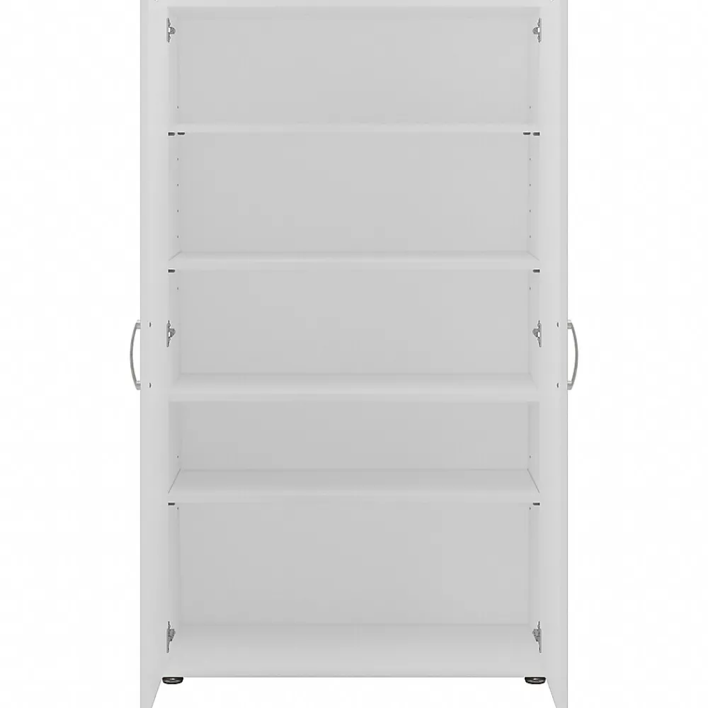 Storage Cabinets*Bush Business Furniture Universal 62" Tall Storage Cabinet with Doors and 5 Shelves, White (UNS136WHK)