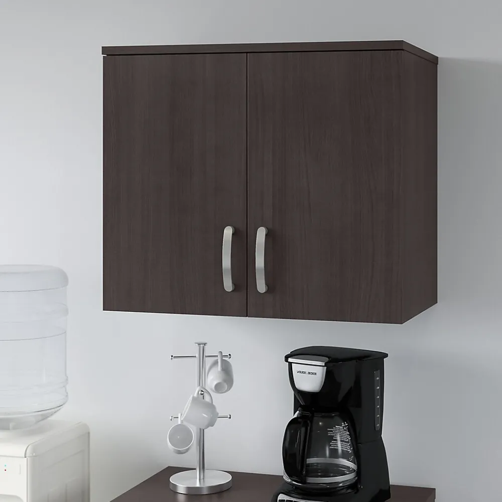 Storage Cabinets*Bush Business Furniture Universal 24" Wall Cabinet with Doors and 2 Shelves, Storm Gray (UNS428SG)