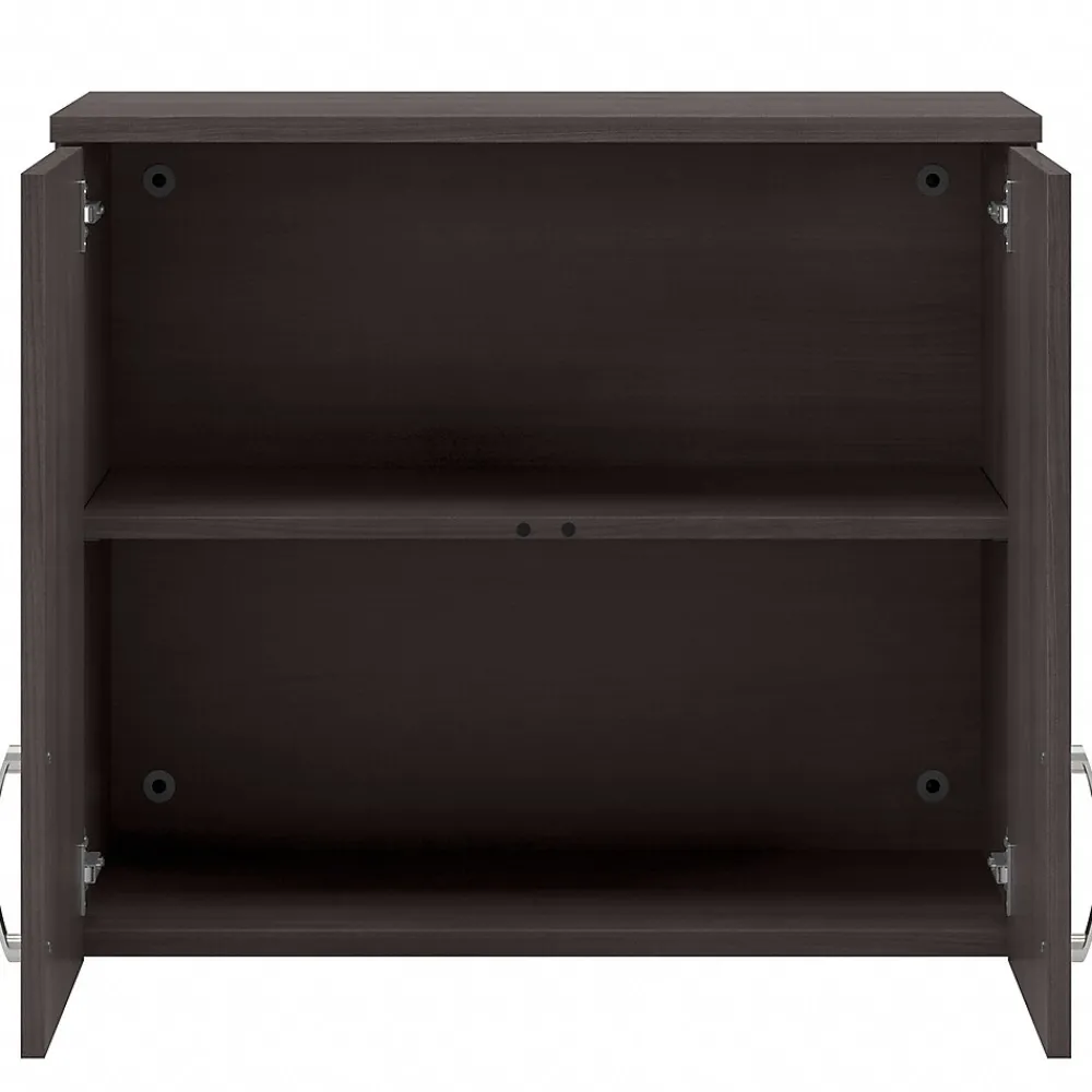 Storage Cabinets*Bush Business Furniture Universal 24" Wall Cabinet with Doors and 2 Shelves, Storm Gray (UNS428SG)