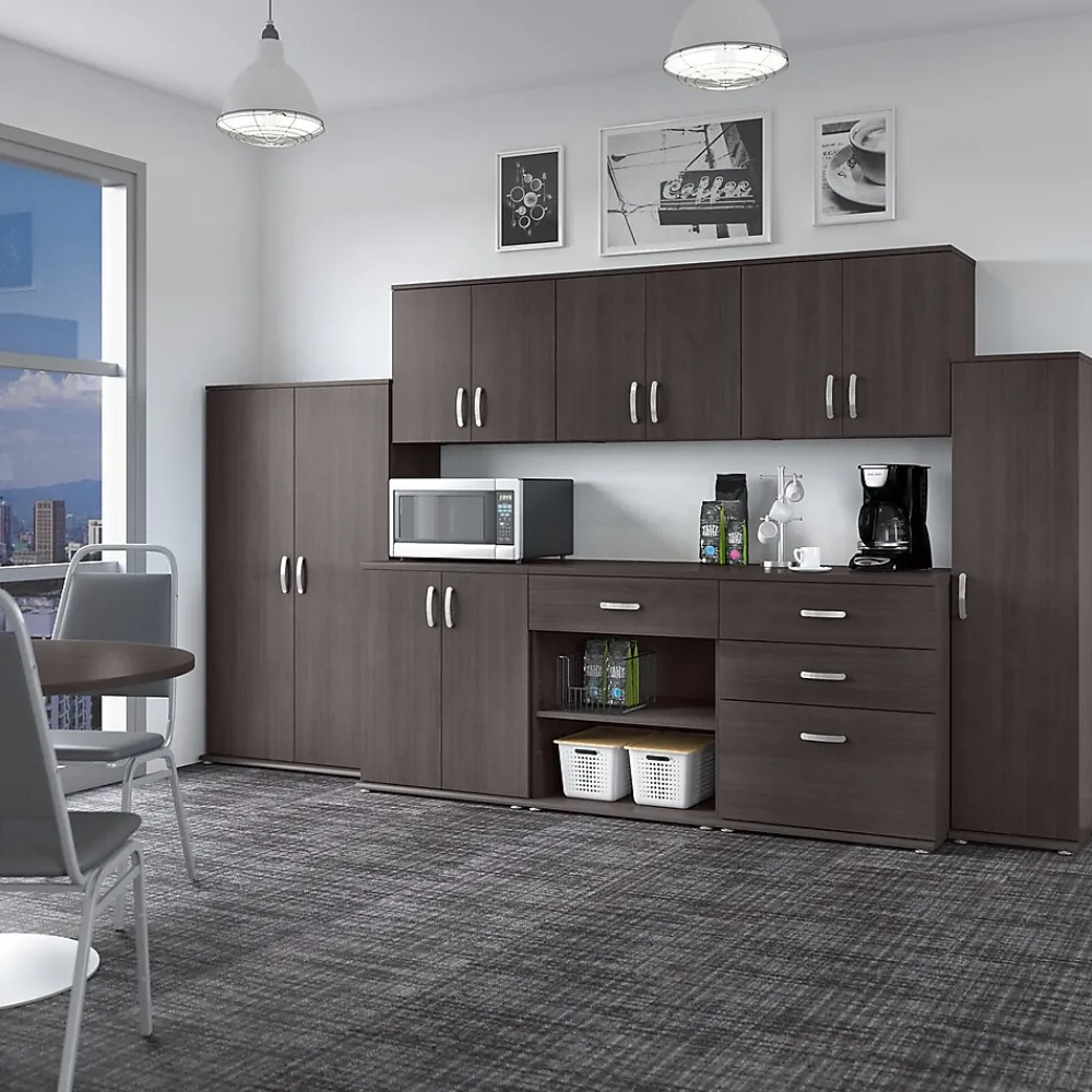 Storage Cabinets*Bush Business Furniture Universal 24" Wall Cabinet with Doors and 2 Shelves, Storm Gray (UNS428SG)