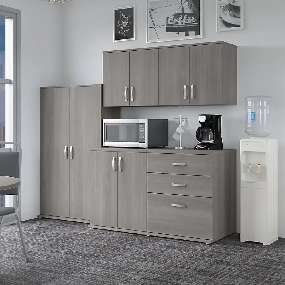 Storage Cabinets*Bush Business Furniture Universal 62" 5-Piece Modular Storage Set with 11 Shelves, Platinum Gray (UNS003PG)