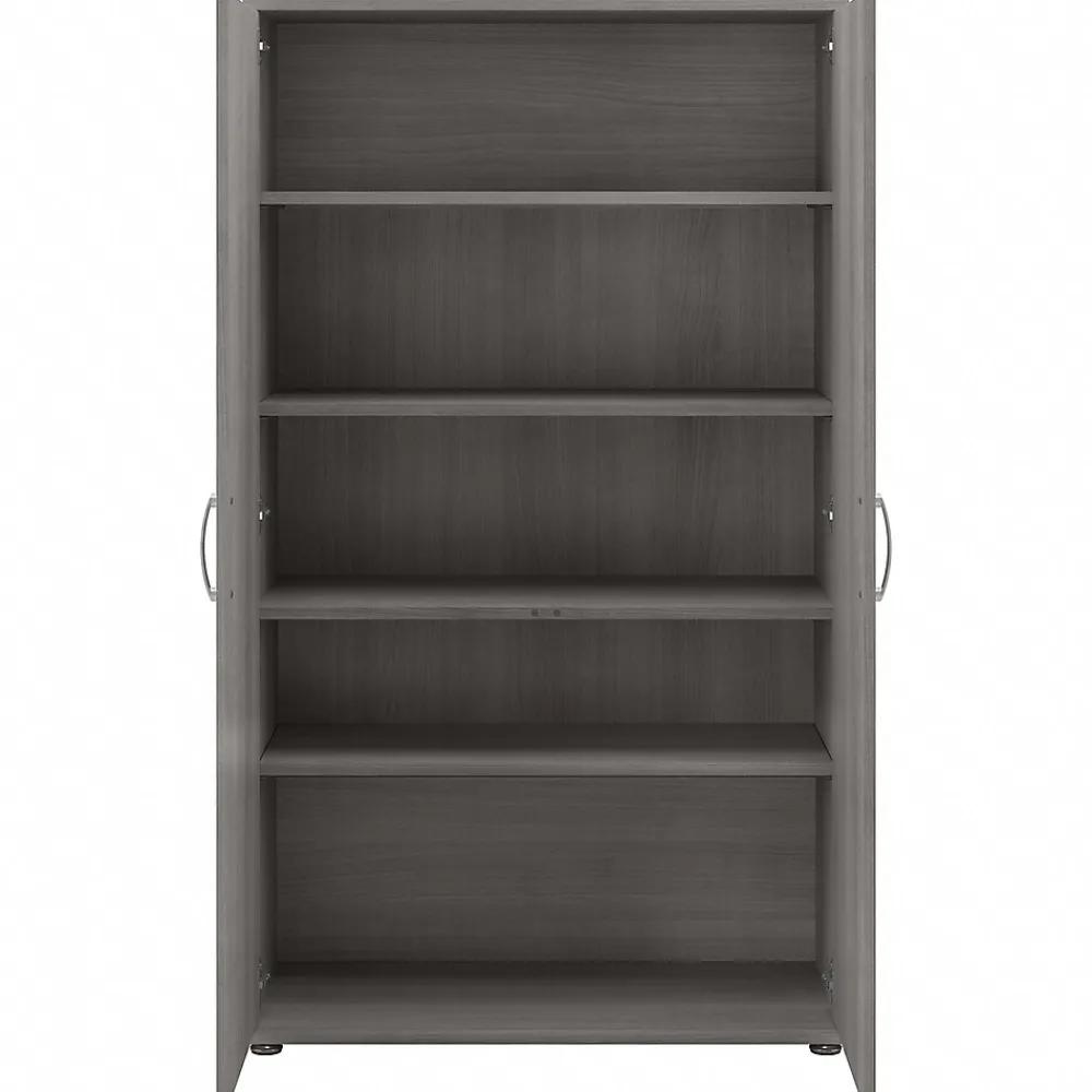 Storage Cabinets*Bush Business Furniture Universal 62" 5-Piece Modular Storage Set with 11 Shelves, Platinum Gray (UNS003PG)