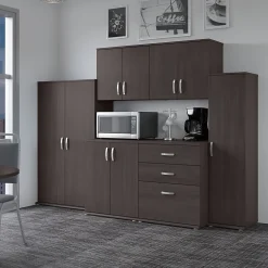 Storage Cabinets*Bush Business Furniture Universal 62" 6-Piece Modular Storage Set with 14 Shelves, Storm Gray (UNS002SG)