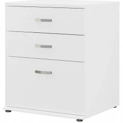 Storage Cabinets*Bush Business Furniture Universal 34" Floor Storage Cabinet with 3 Drawers, White (UNS328WH)