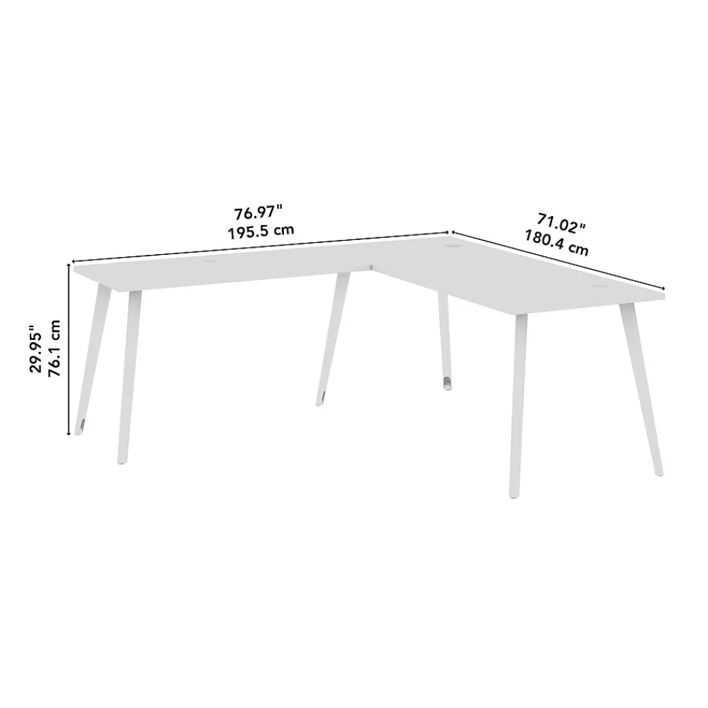 L-Desks*Bush Business Furniture Vista 72"W L Shaped Desk, Black Walnut (VST003BW)