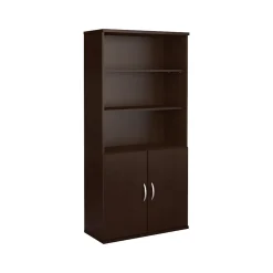 Bookcases*Bush Business Furniture Westfield 72.8"H 5-Shelf Bookcase with Adjustable Shelves, Wood (SRC103MR) Mocha Cherry