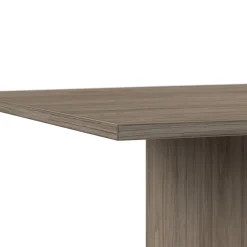 Conference Room Tables*Bush Business Furniture 120W x 48D Boat Shaped Conference Table with Wood Base, Modern Hickory (99TB12048MHK)