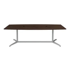 Conference Room Tables*Bush Business Furniture 96W x 42D Boat Shaped Conference Table with Metal Base, Black Walnut (99TBM96BWSVK)
