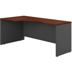 Corner Desks*Bush Business Furniture Westfield 72"W Left Handed Corner Desk, Hansen Cherry/Graphite Gray (WC24432)