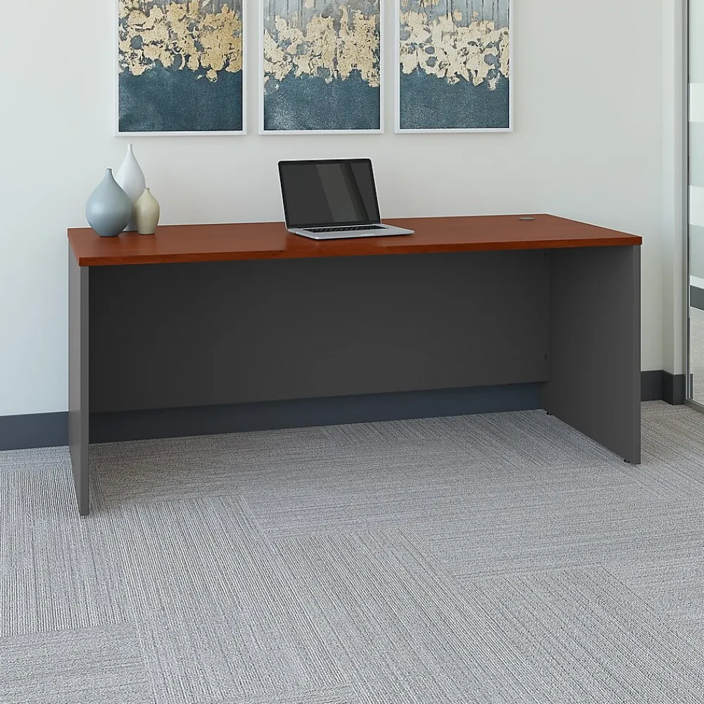 Computer Desks*Bush Business Furniture Westfield 72"W Office Desk, Gray (WC24436) Hansen Cherry/Graphite