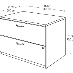 File Cabinets*Bush Business Furniture Westfield 36W 2 Drawer Lateral File Cabinet, /Graphite Gray (WC24454C) Hansen Cherry