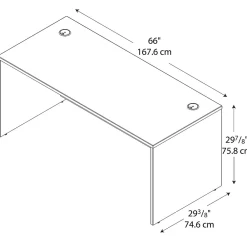 Corner Desks*Bush Business Furniture Westfield 66W x 30D Office Desk, Hansen Cherry/Graphite Gray (WC24442A)