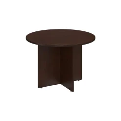 Conference Room Tables*Bush Business Furniture 42W Round Conference Table with Wood Base, (99TB42RMR) Mocha Cherry
