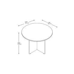Conference Room Tables*Bush Business Furniture 42W Round Conference Table with Wood Base, (99TB42RMR) Mocha Cherry