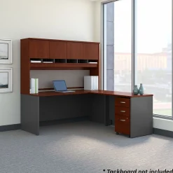 Office Desks*Bush Business Furniture Westfield 72W L Shaped Desk with Hutch and Mobile File Cabinet, Hansen Cherry (SRC0018HCSU) Hansen Cherry/Graphite