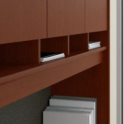 L-Desks*Bush Business Furniture Westfield 72W L Shaped Desk with Hutch and Mobile File Cabinet, (SRC0018MASU) Mahogany