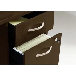 Office Desks*Bush Business Furniture Westfield 66W x 30D Office Desk with Mobile File Cabinet, (SRC015MRSU) Mocha Cherry