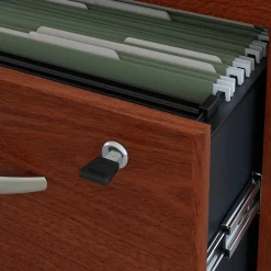 Computer Desks*Bush Business Furniture Westfield 60W x 24D Office Desk with Mobile File Cabinet, (SRC025MASU) Mahogany