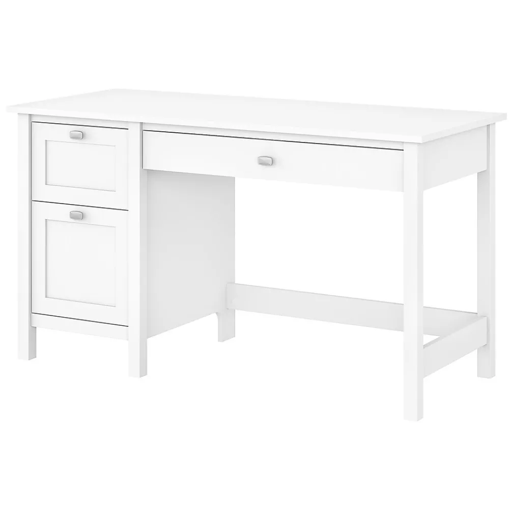 Computer Desks*Bush Furniture Broadview 54"W Computer Desk with Drawers, Pure White (BDD254WH-03)