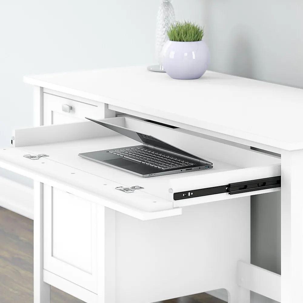 Computer Desks*Bush Furniture Broadview 54"W Computer Desk with Drawers, Pure White (BDD254WH-03)