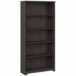 Bookcases*Bush Furniture Cabot 66" 5-Shelf Bookcase with Adjustable Shelves, (WC31766) Heather Gray