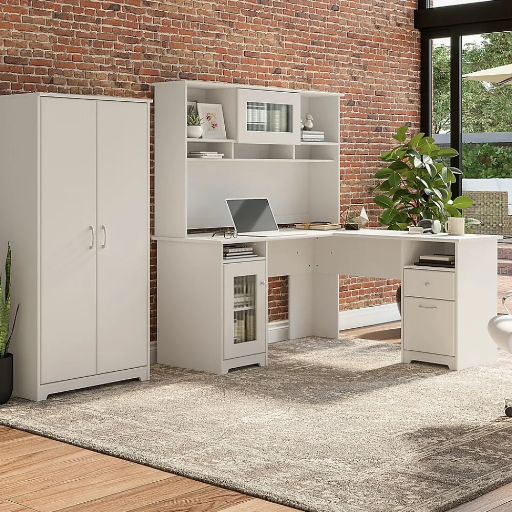 Storage Cabinets*Bush Furniture Cabot 61"H Tall Storage Cabinet with 4 Shelves, (WC31999) White