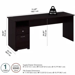 Computer Desks*Bush Furniture Cabot 72