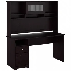Computer Desks*Bush Furniture Cabot 60"W Computer Desk with Hutch, (CAB042EPO) Espresso Oak