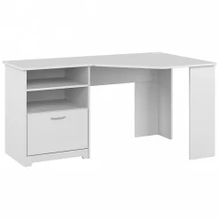 Office Desks*Bush Furniture Cabot 60"W Corner Desk with Storage, (WC31915K) White