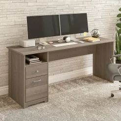 Computer Desks*Bush Furniture Cabot 72"W Computer Desk with Drawers, (WC31272) Ash Gray