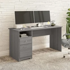 Computer Desks*Bush Furniture Cabot 60"W Computer Desk with Drawers, (WC31360) Modern Gray