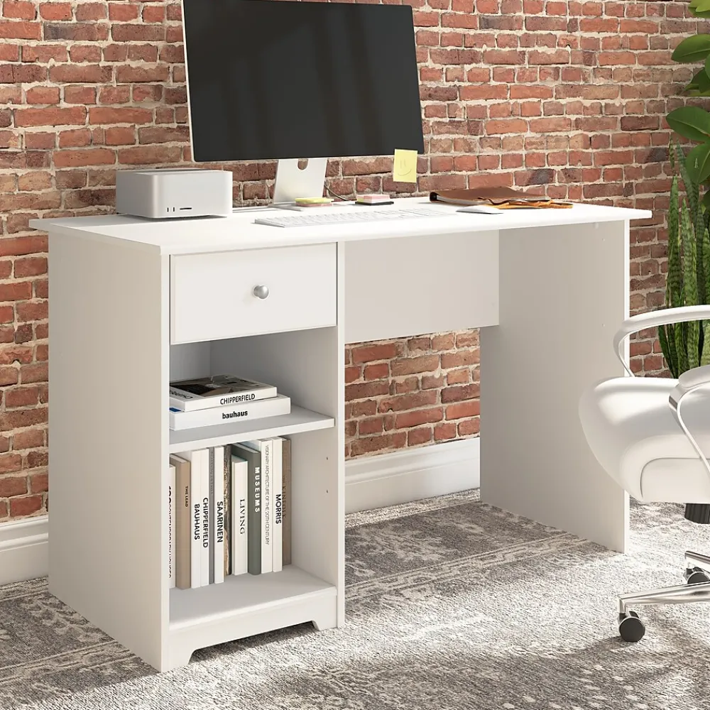 Computer Desks*Bush Furniture Cabot 48"W Computer Desk with Storage, White (WC31947)