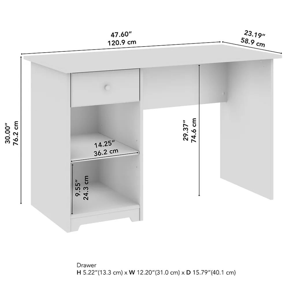 Computer Desks*Bush Furniture Cabot 48"W Computer Desk with Storage, White (WC31947)