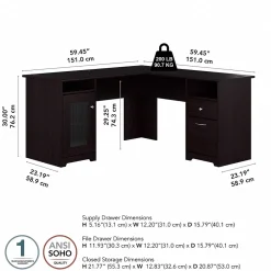 L-Desks*Bush Furniture Cabot 60