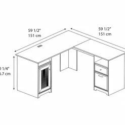 L-Desks*Bush Furniture Cabot 60