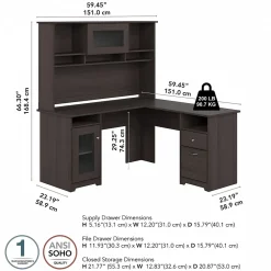L-Desks*Bush Furniture Cabot 60