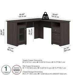 L-Desks*Bush Furniture Cabot 60