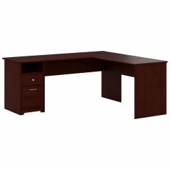 L-Desks*Bush Furniture Cabot 72"W L Shaped Computer Desk with Drawers, (CAB051HVC) Harvest Cherry
